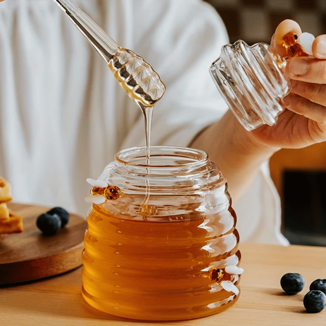 HoneyGlow Glass Jar