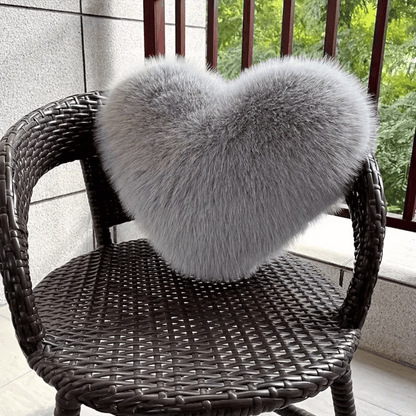 Heart-Shaped Fuzzy Pillows