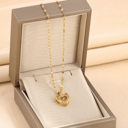 Golden Heart Pendant Necklace