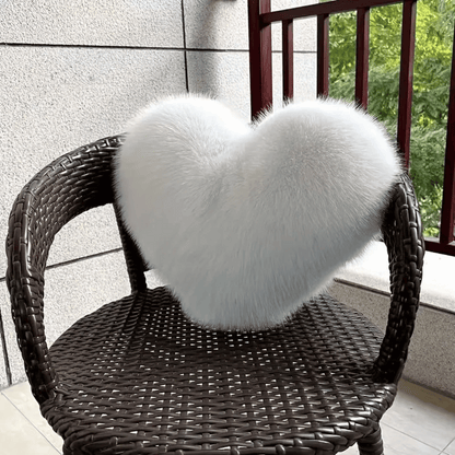 Heart-Shaped Fuzzy Pillows