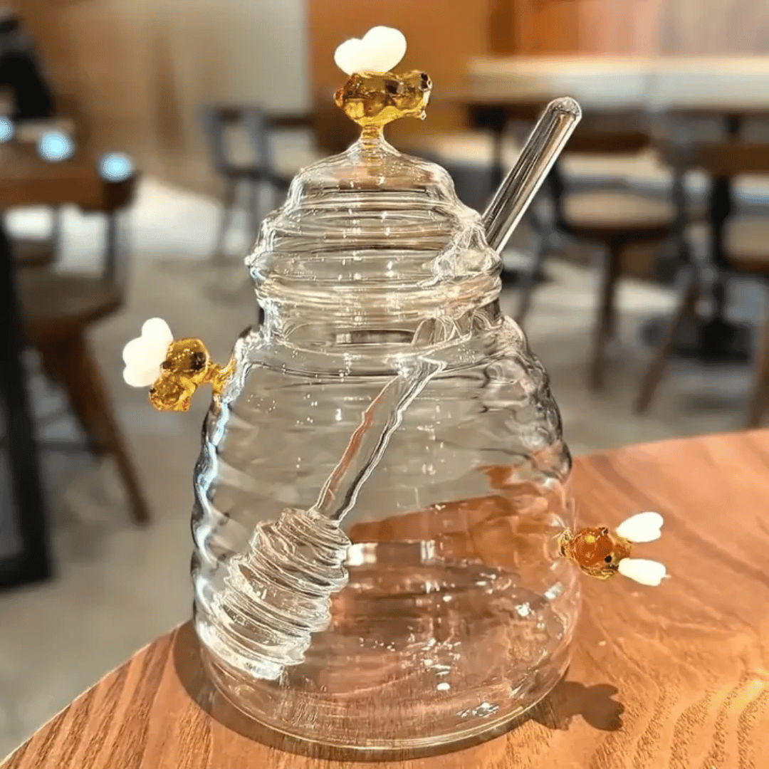 HoneyGlow Glass Jar